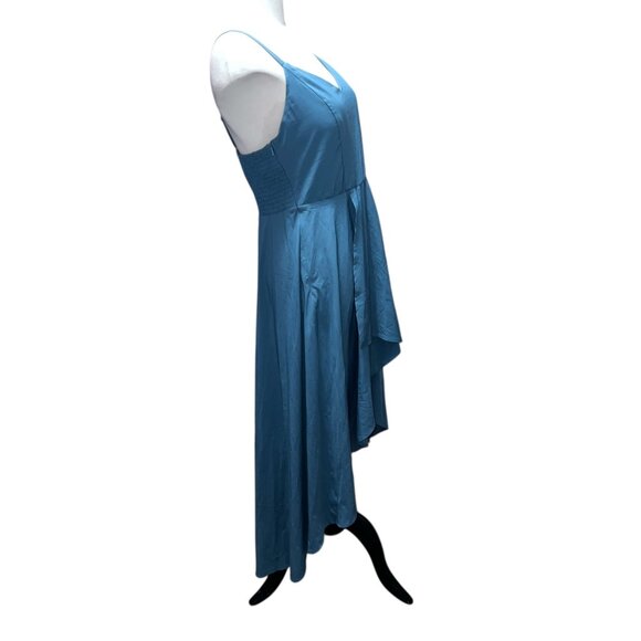 Halara Breezeful Strappy Backless Shirred Midi Assymetriacal Hem Dress Sz Medium - Picture 13 of 16